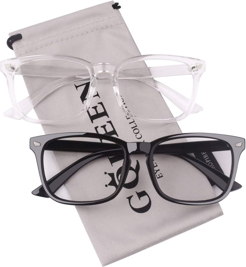 GQUEEN Fashion Glasses Non Prescription Fake Glasses for Women Men Clear Lens Square, 201582 - Image 1